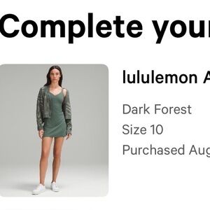 lululemon forest green align dress